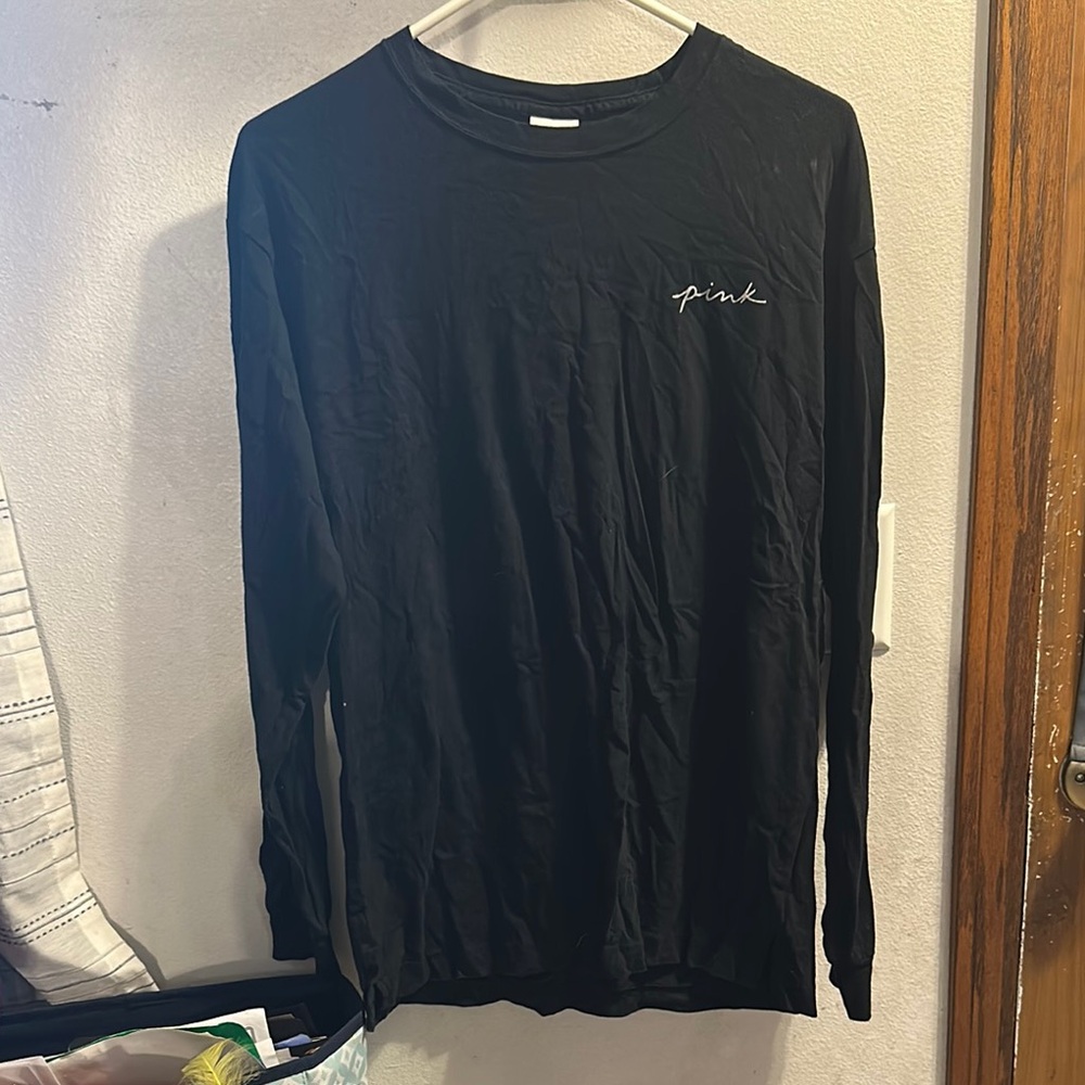 Black Long Sleeve Shirt with Logo